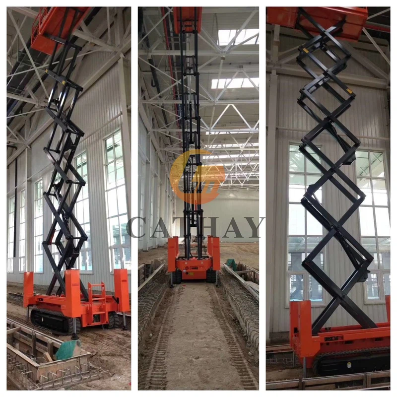 all terrain track cralwer scissor lift -Shandong Cathay Machinery Co Ltd all terrain track cralwer scissor lift -Shandong Cathay Machinery Co Ltd