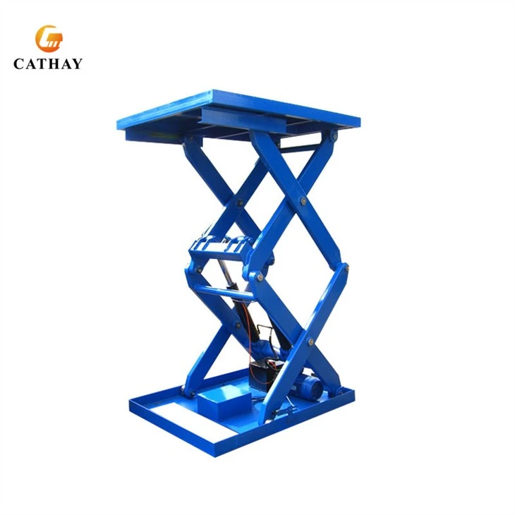 electric double scissor lift table
